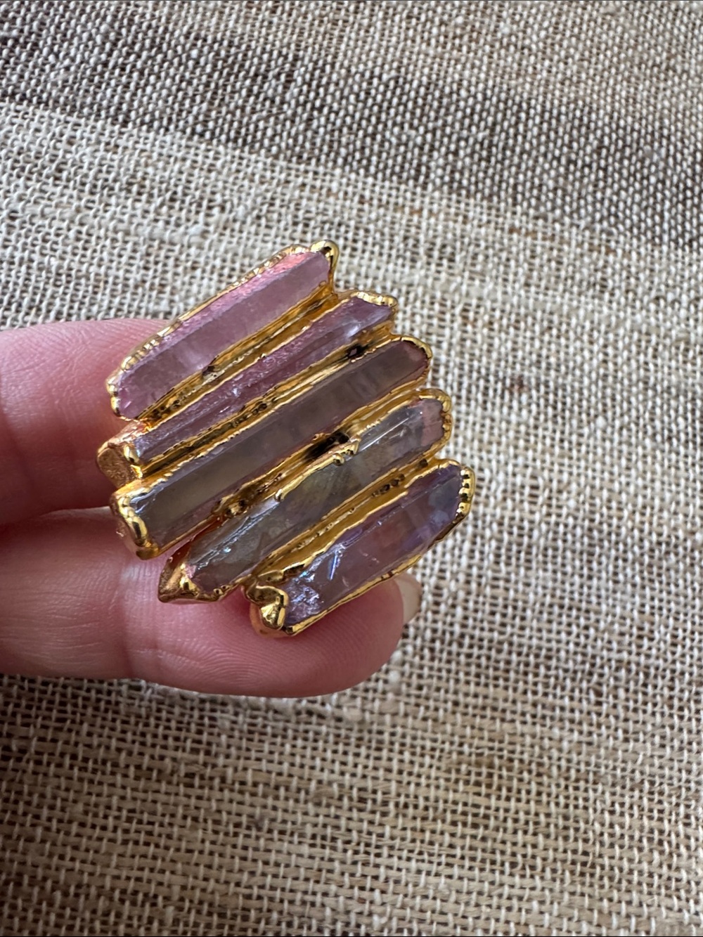 Pink Tourmaline ring size 7.25